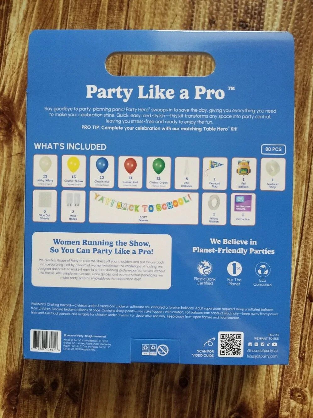 House of Party Back To School All In One Decor Set Balloon Kit NEW DIY